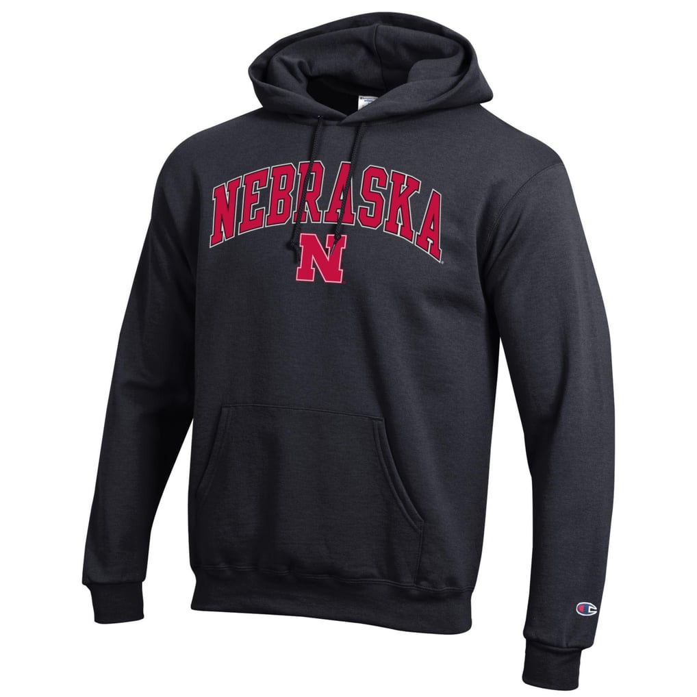  Nebraska Huskers Champion Arch Over Logo Pullover Hoodie - Black